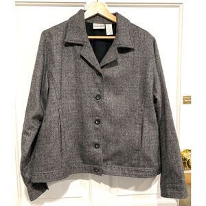 Fashion Bug - Vintage Wool Blend tweed Grey light Jacket women's size XL